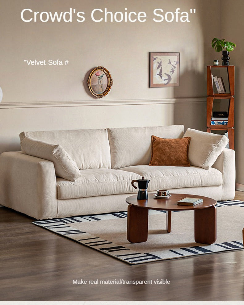 Soft Cream Upholstered Sofa