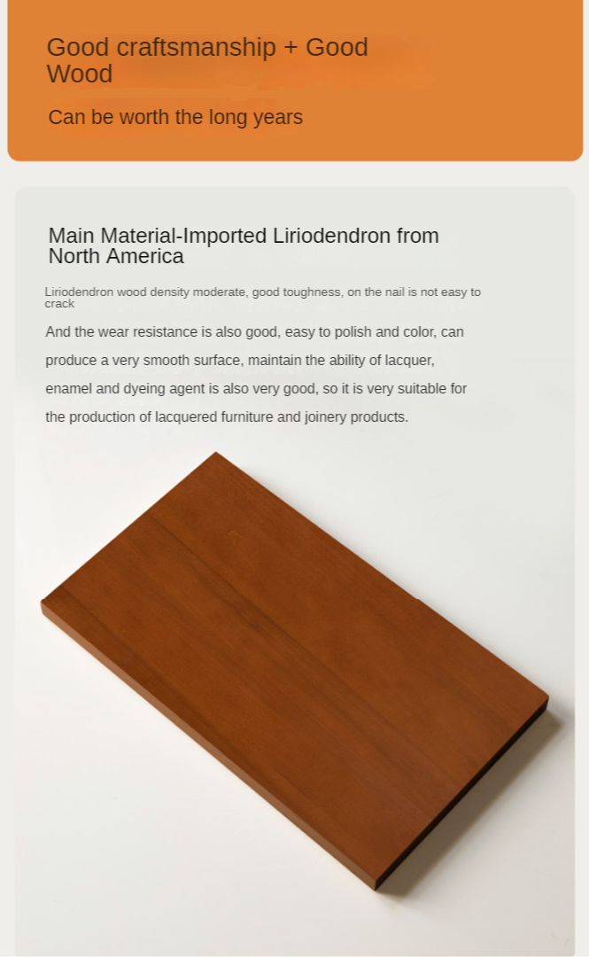 Poplar Solid Wood Coffee Table, Mobile Side Table for Making Tea Around The Stove.