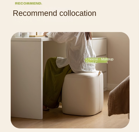 Tulipwood , Solid Rubberwood French Cream Style Retractable Vanity Table.