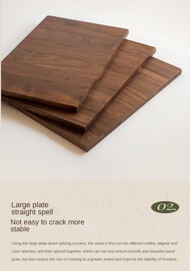 Black Walnut Solid Wood American Retro Coffee Table.