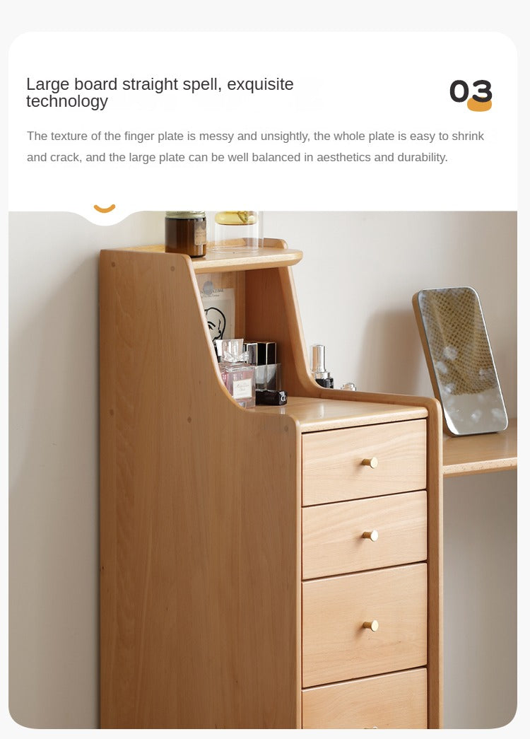 European Beech Solid Wood Telescopic Dressing Table.