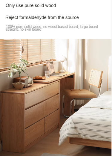 Oak Solid Wood Ultra Narrow Dressing Table.