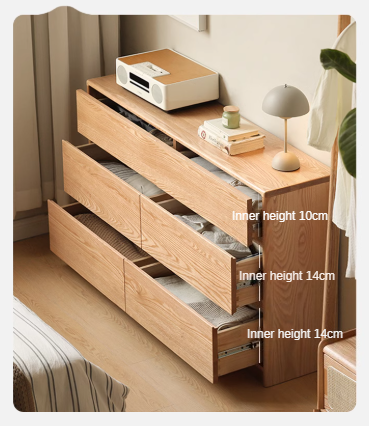 Oak Solid Wood Ultra Narrow Dresser.