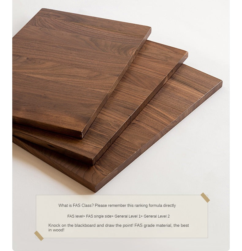 Black Walnut, Teak Solid Wood Round Coffee Table Italian Light Luxury.