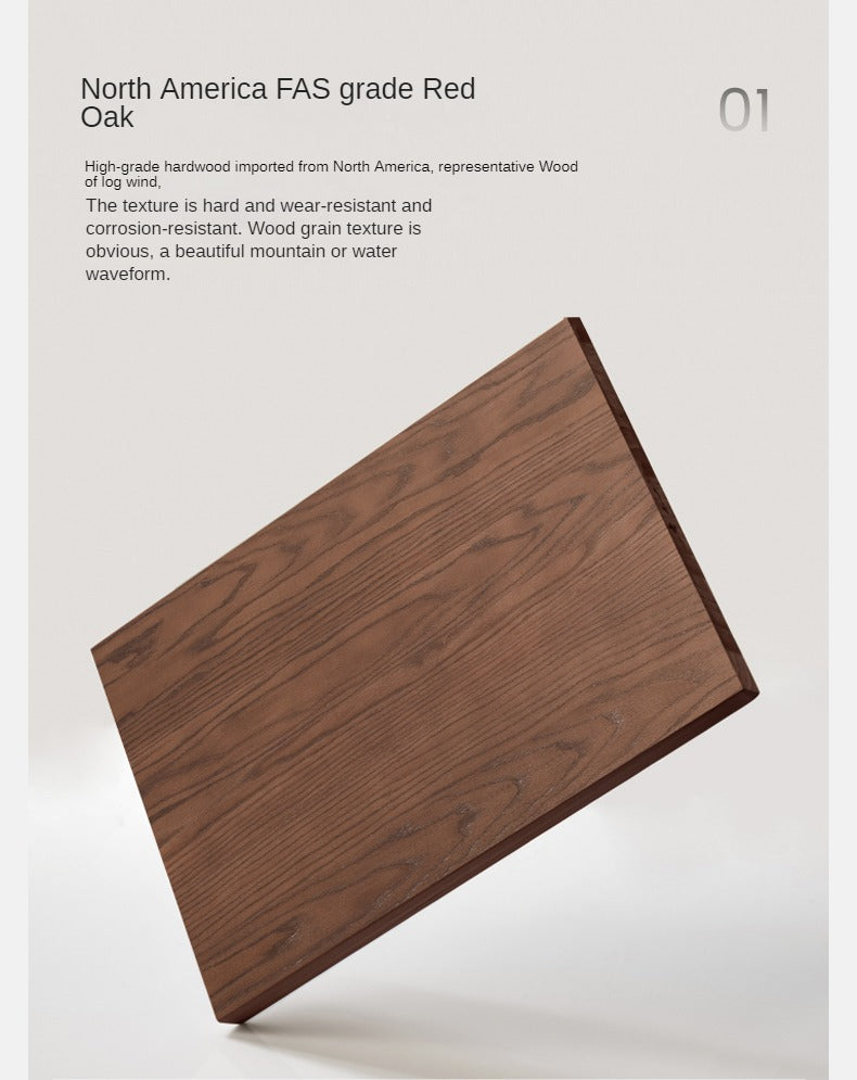 Oak Solid Wood Rock Plate Shoe Cabinet