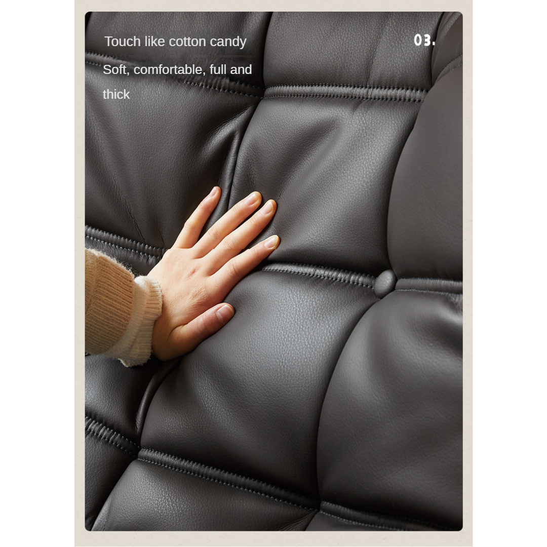 Ecological cloud leather lazy chair medieval style