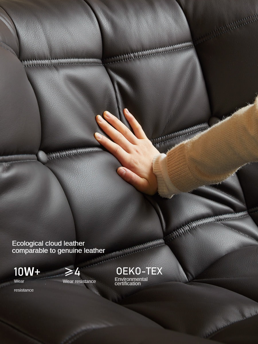 Ecological cloud leather lazy chair medieval style
