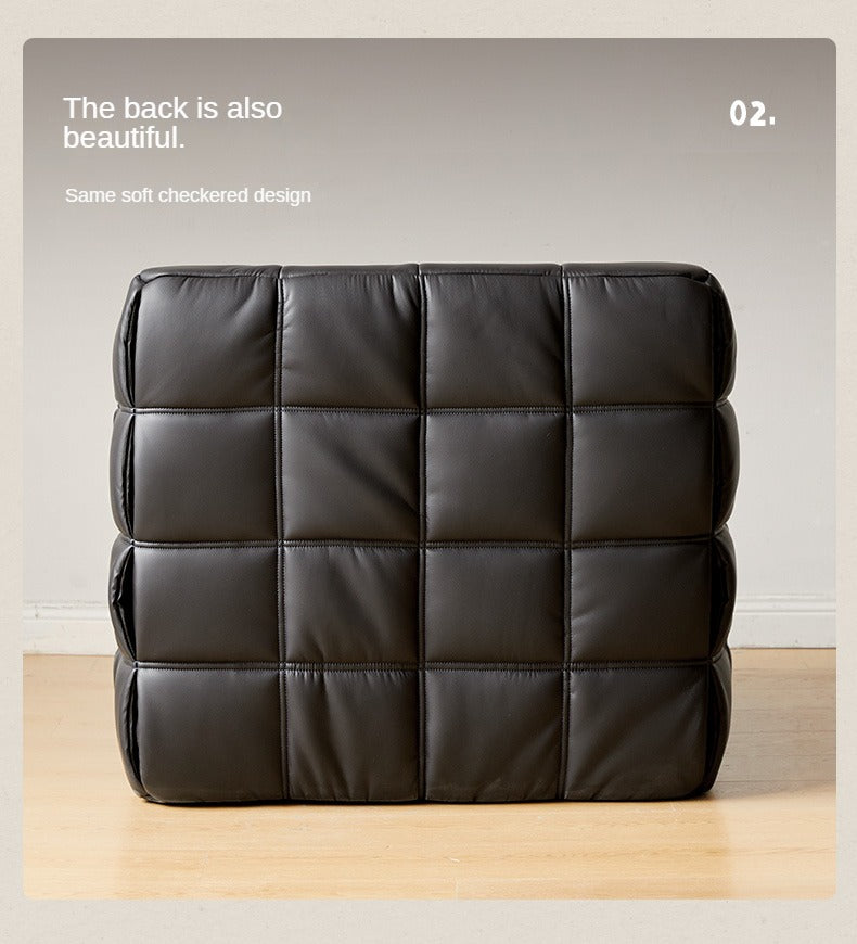 Ecological cloud leather lazy chair medieval style