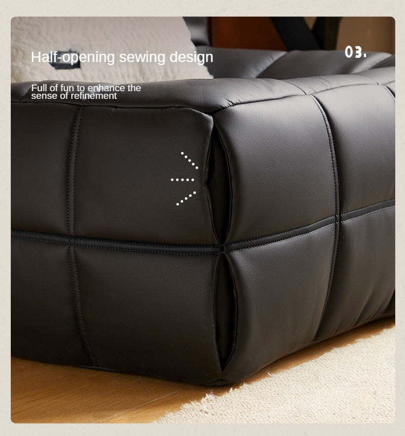 Ecological cloud leather lazy chair medieval style