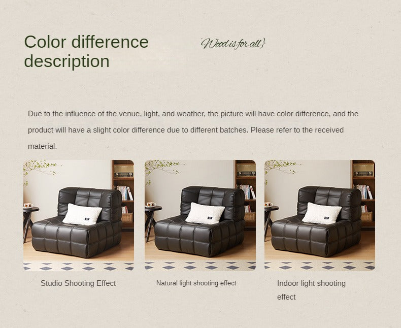 Ecological cloud leather lazy chair medieval style