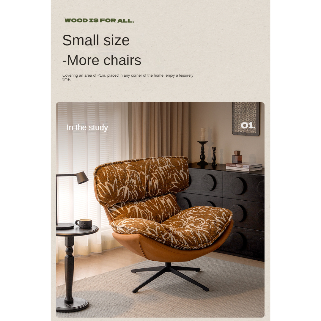 Retro Rotating Eggshell Chair