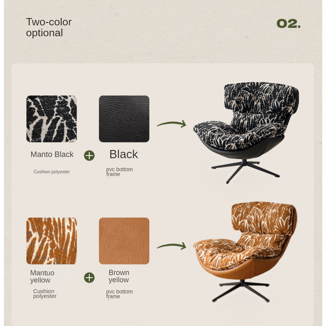 Retro Rotating Eggshell Chair