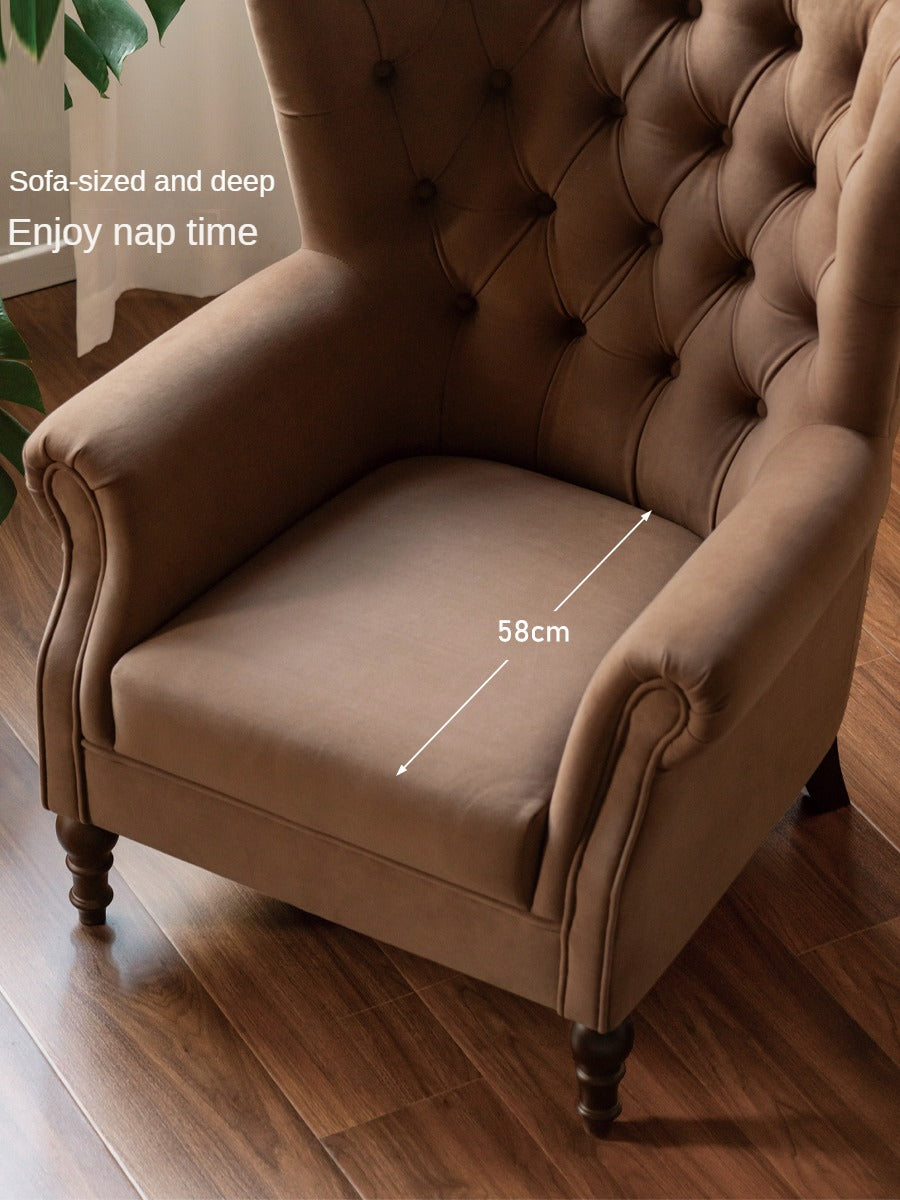 Fabric Sofa American Retro Chair.
