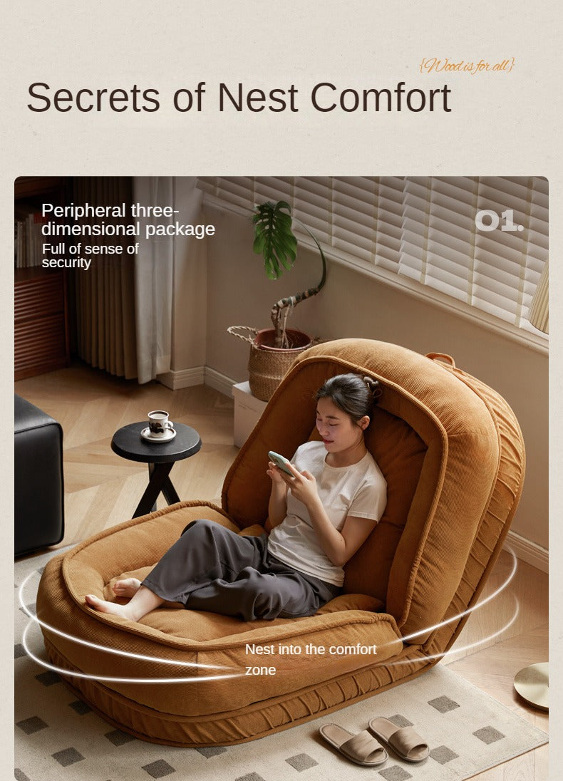 Fabric lazy sofa Adjustable Floor – 6 Recline Positions