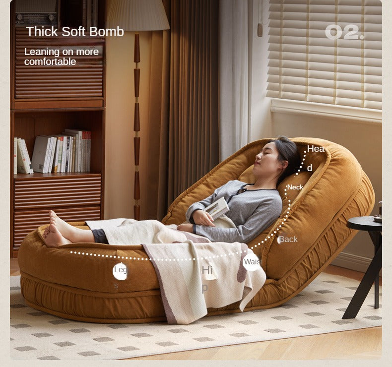 Fabric lazy sofa Adjustable Floor – 6 Recline Positions