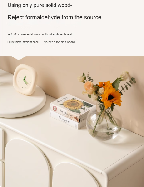 Solid Rubberwood French Cream Style Vanity Table.