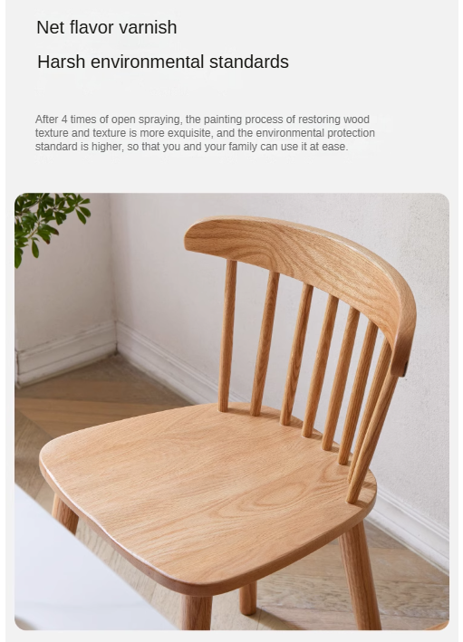 Oak Solid Wood 4 pcs set-Windsor Chair