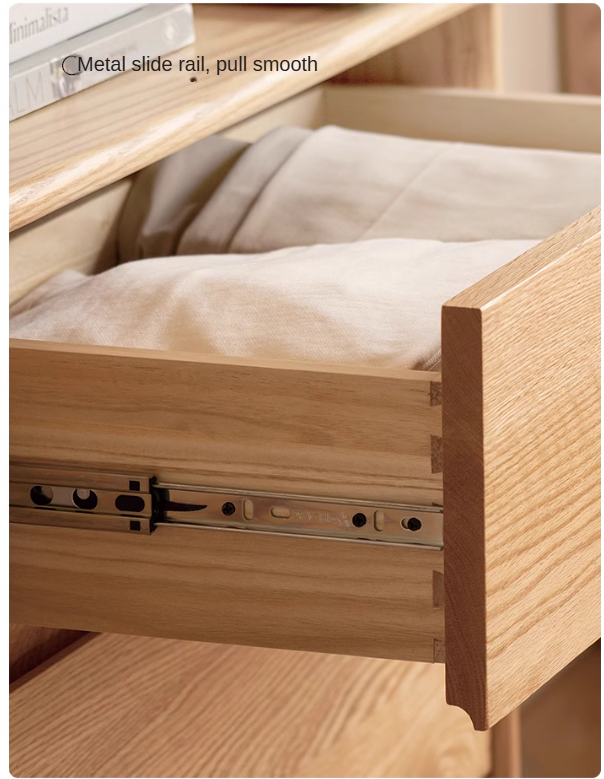 Oak, Solid Rubberwood Dressing Table L-Shaped Corner
