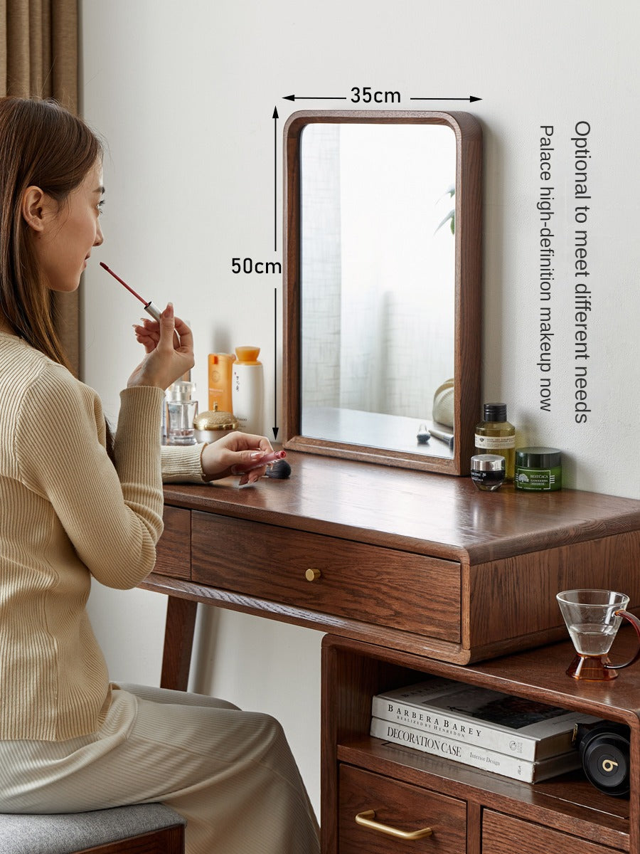 Oak Solid Wood Telescopic Vanity Table.