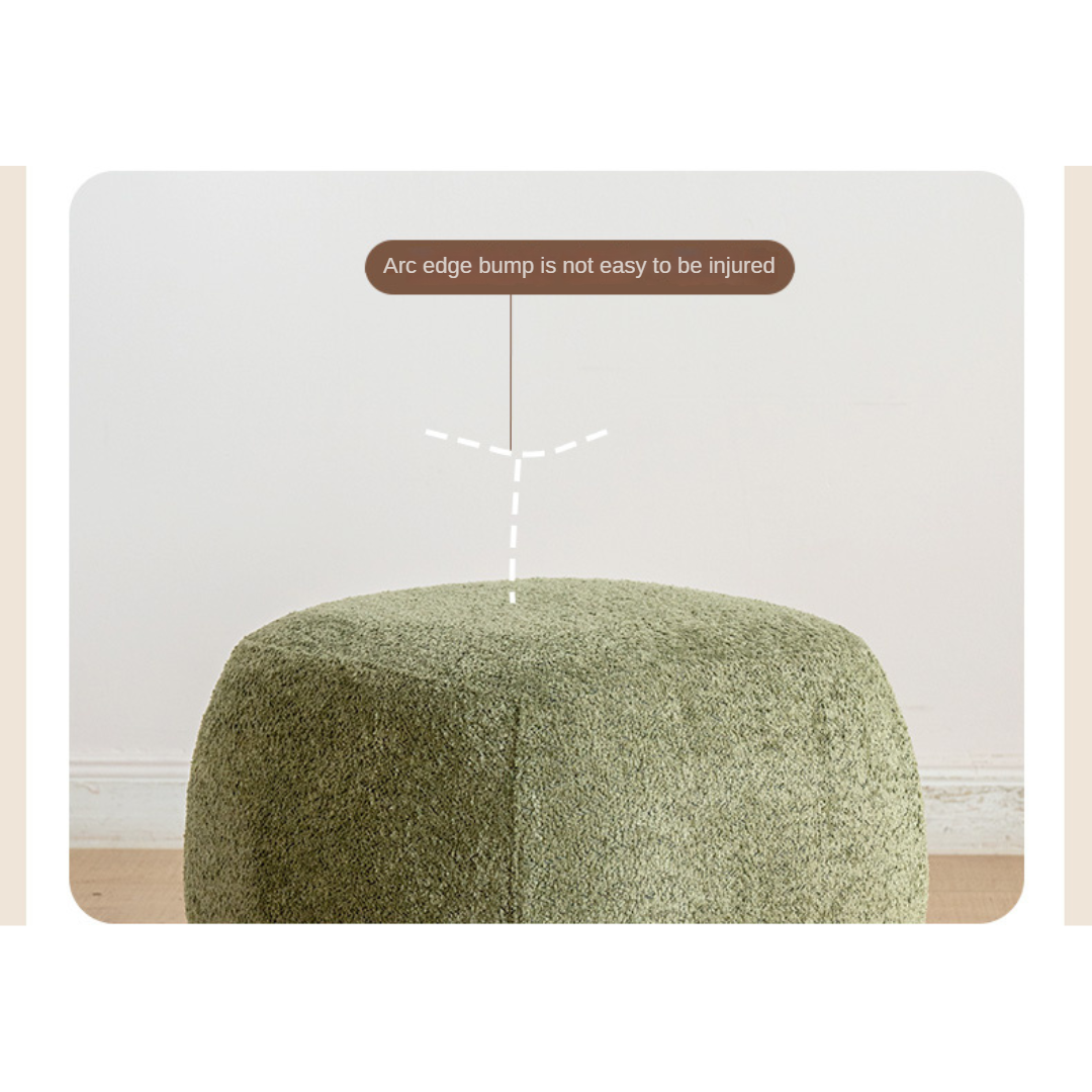 Fabric Seat Modern Footstool Pouf