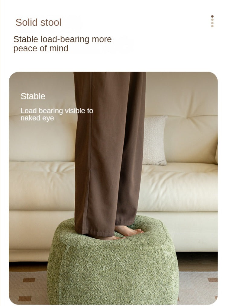 Fabric Seat Modern Footstool Pouf