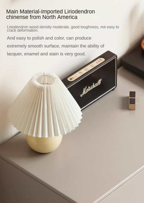 Poplar, Oak Solid Wood Telescopic Vanity Table Three Drawers.