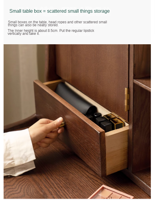 Oak Solid Wood Nordic Vanity Table.