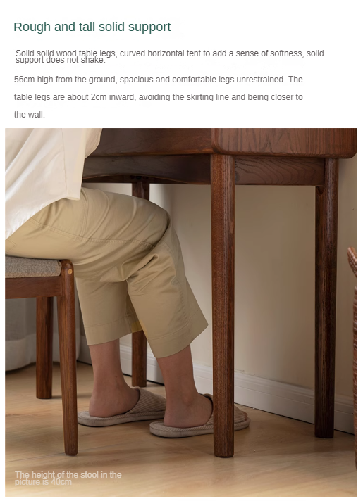 Oak Solid Wood Nordic Vanity Table.