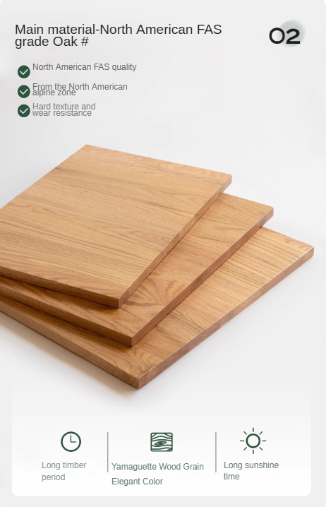 Oak, Rubberwood Solid Wood Vanity Table Telescopic.