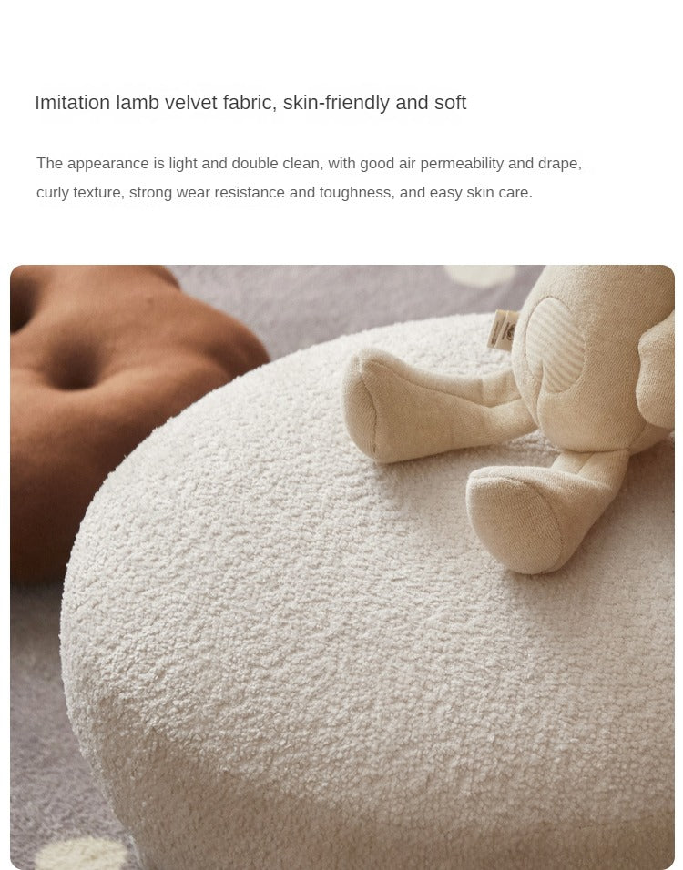 Sculptural Teddy Fabric Lounge Chair for Kids Room