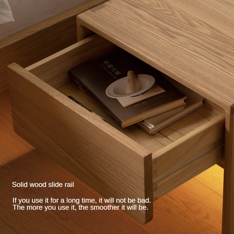 Ash Solid Wood Smart Modern Nightstand