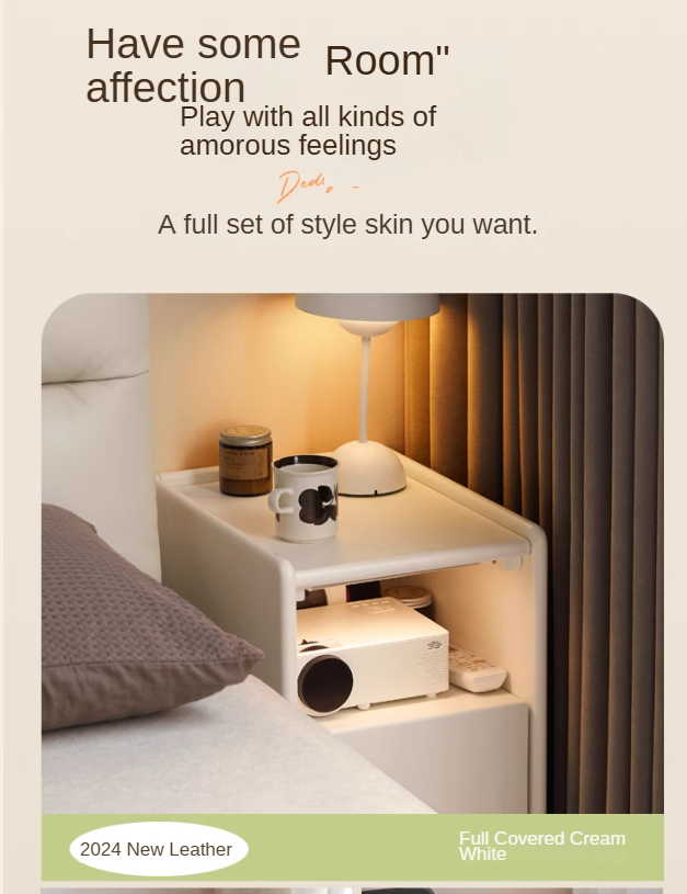 Solid Rubberwood Nightstand.