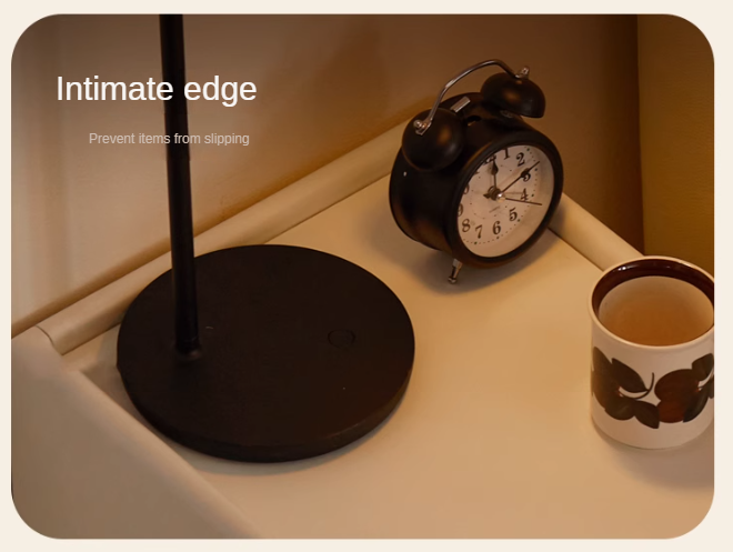 Solid Rubberwood Nightstand.