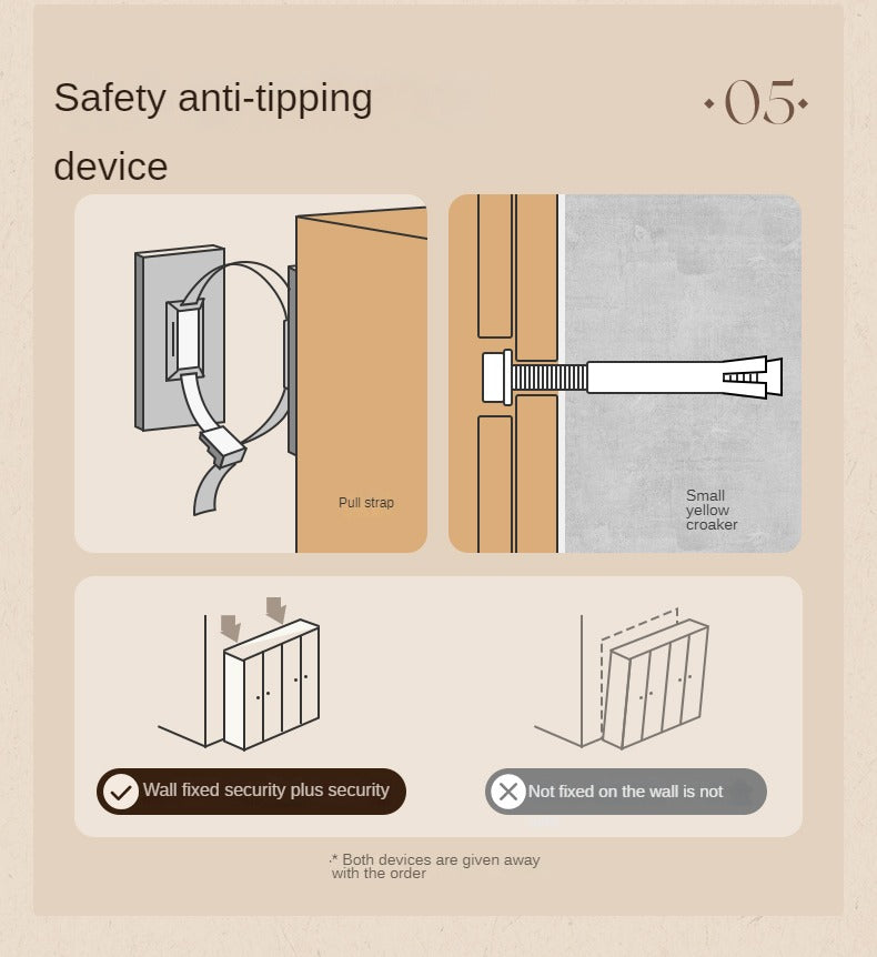 Black Walnut Solid Wood French Retro Wardrobe.