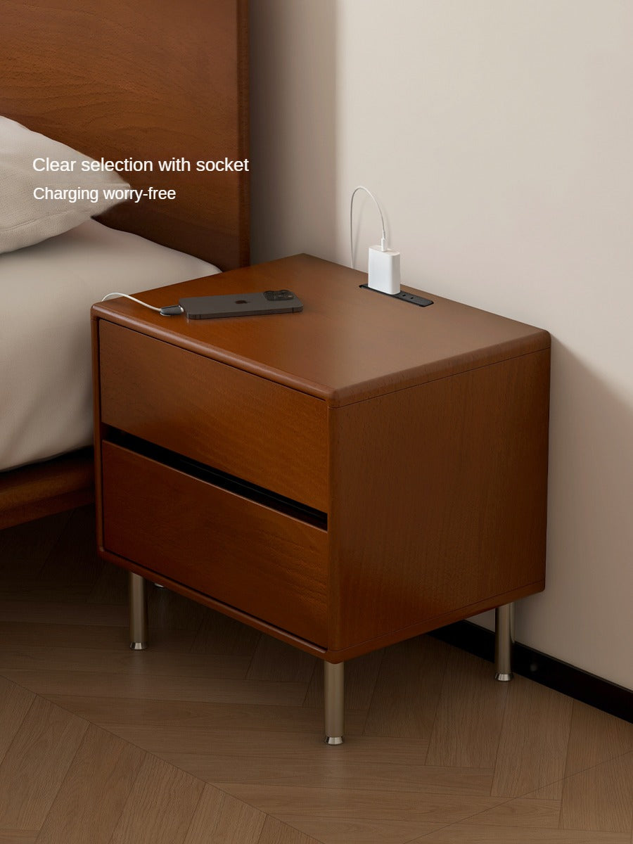 Poplar Solid Wood Medieval Style Nightstand