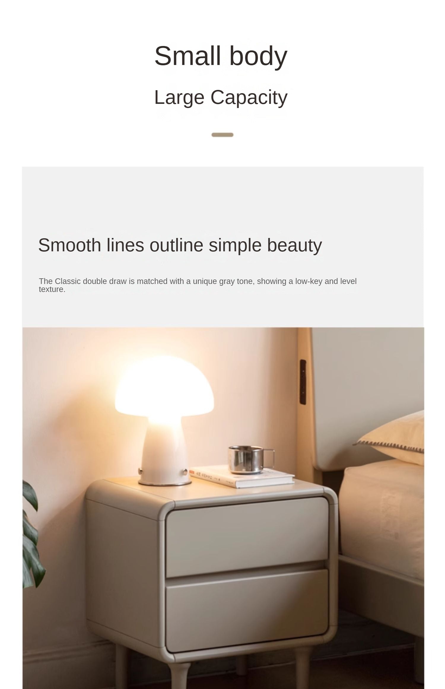 Tulipwood Solid Wood Nightstand Light Luxury.