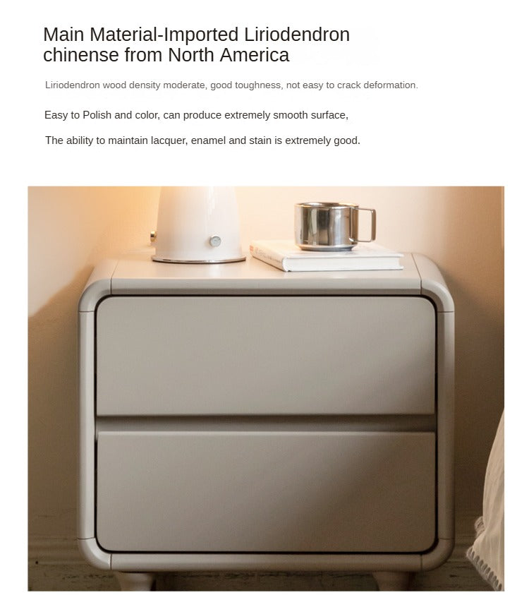 Tulipwood Solid Wood Nightstand Light Luxury.