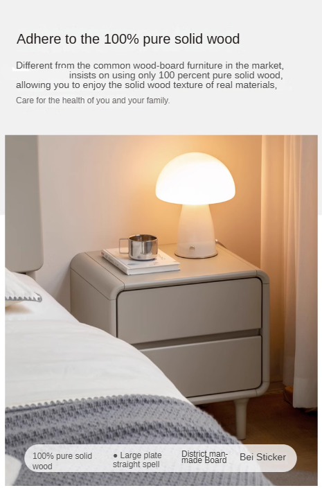 Tulipwood Solid Wood Nightstand Light Luxury.