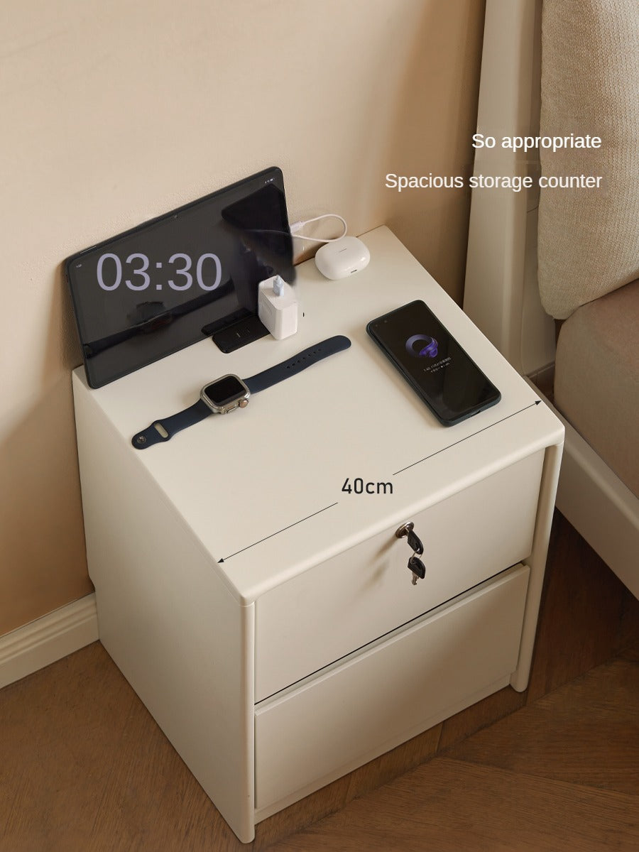 Solid Rubberwood Nightstand.