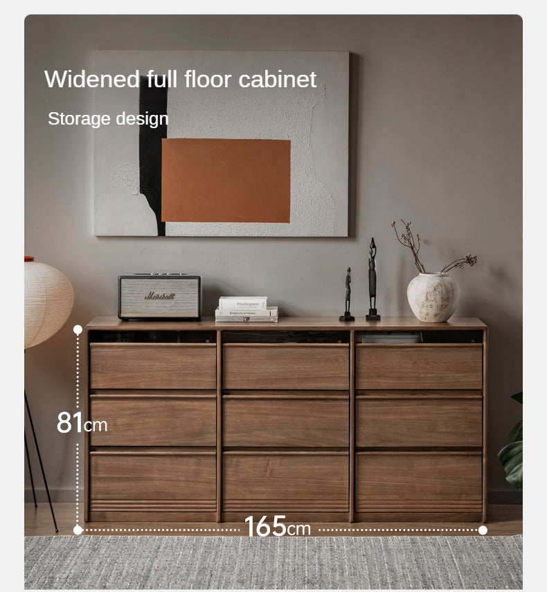 Black Walnut Solid Wood Chest Drawer.