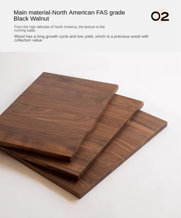 Black Walnut Solid Wood Nightstand Narrow Night Light.