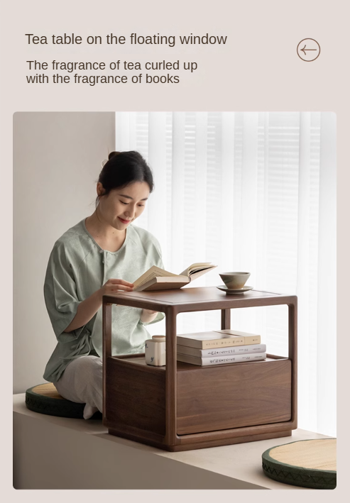 Black Walnut Solid Wood Locker Nightstand