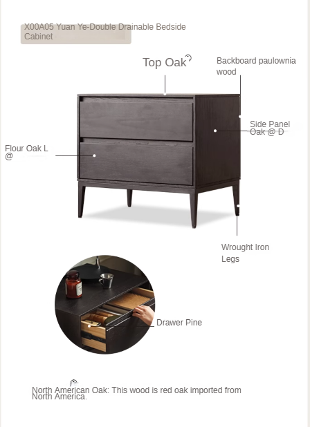 Genuine leather cowhide bed bedroom complete furniture light luxury style black.