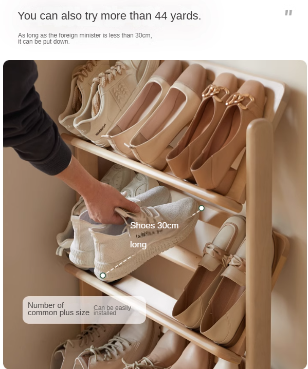 Birch, Beech Solid Wood Multi-Layer Ultra-Thin Shoe Racks