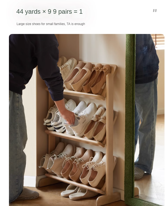 Birch, Beech Solid Wood Multi-Layer Ultra-Thin Shoe Racks