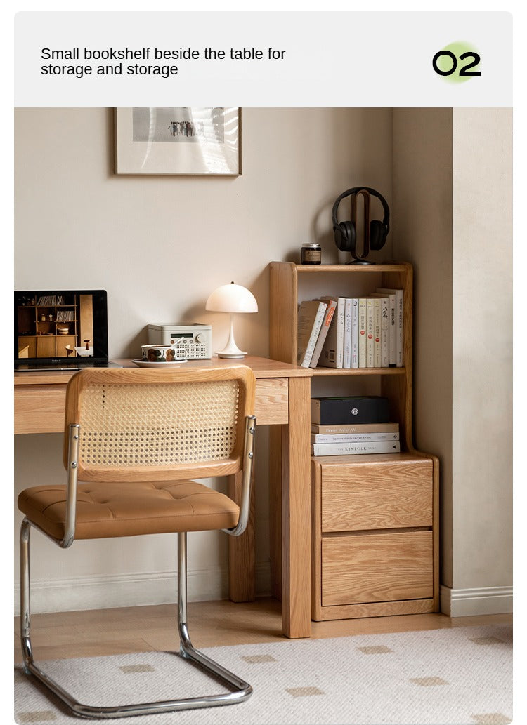 Oak Solid Wood Multifunctional High Section Nightstand)