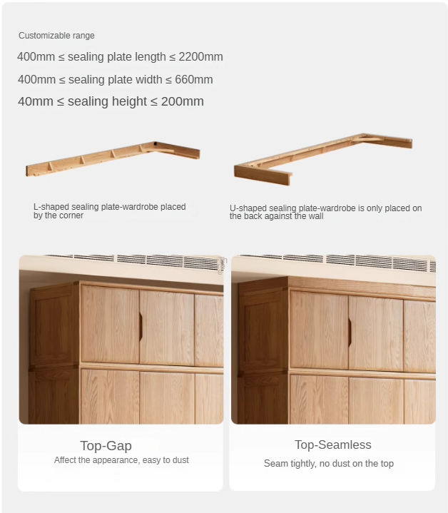 Oak, Ash Solid Wood Scandinavian Wardrobe.