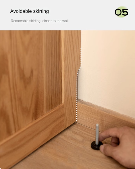 Oak Solid Wood Sliding Door Wardrobe.