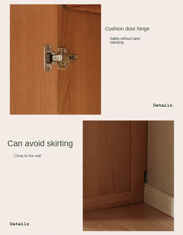 Сherry Solid Wood Exquisite Wardrobe.