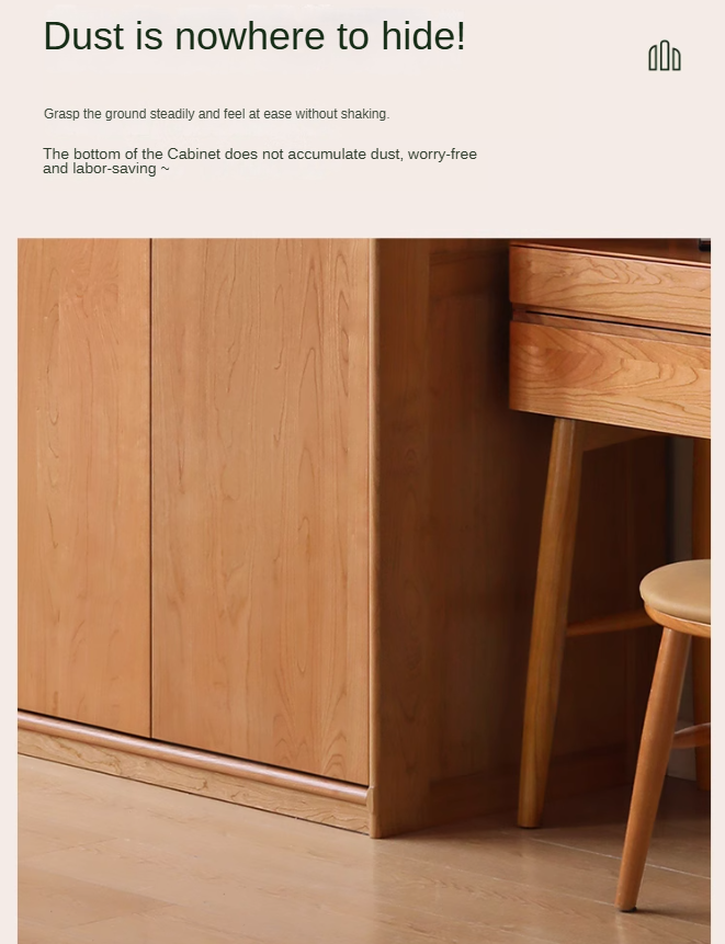 Сherry Solid Wood Exquisite Wardrobe.